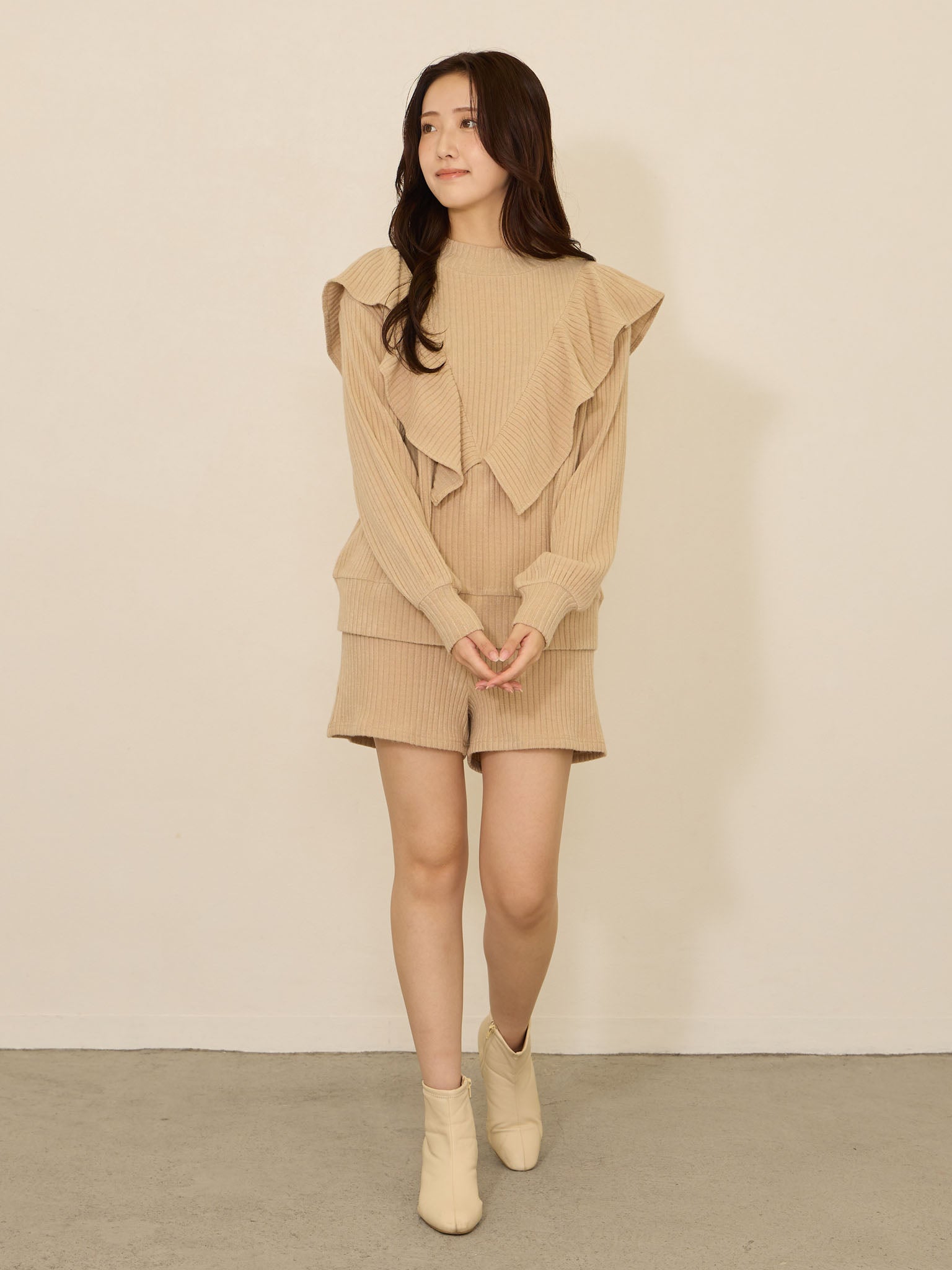 マタニティ】ニットカットショートパンツ Beige – honono for mom&baby