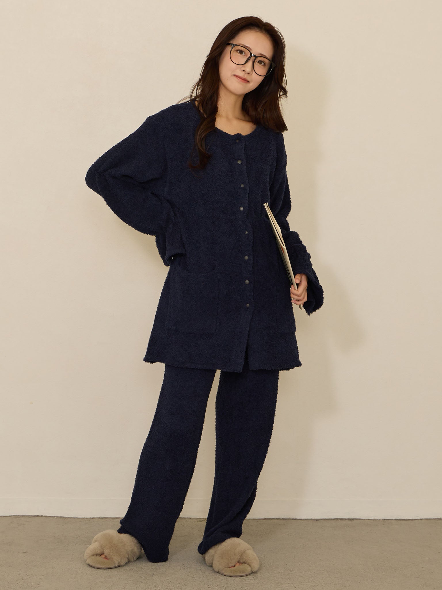 マタニティ・産後】ふわもこパジャマセット Navy – honono for mom&baby