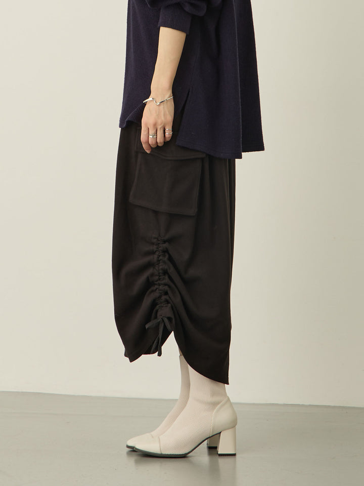 [Maternity/Postpartum] Fleece Cargo Skirt Black