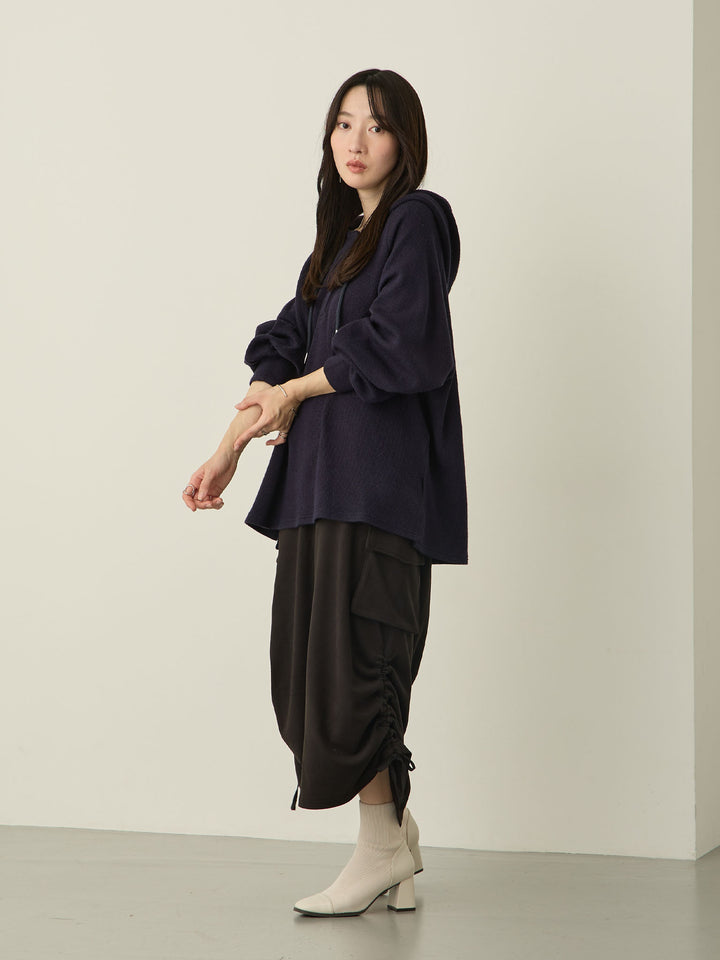 [Maternity/Postpartum] Fleece Cargo Skirt Black