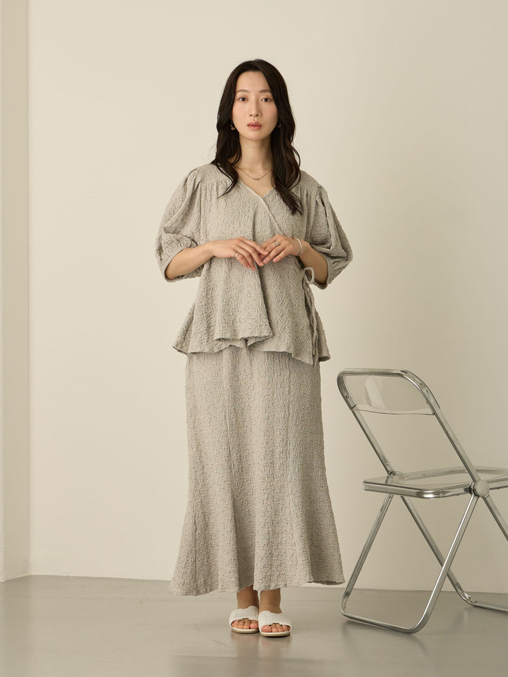 [Maternity/Postpartum] Stretch Mermaid Skirt Gray