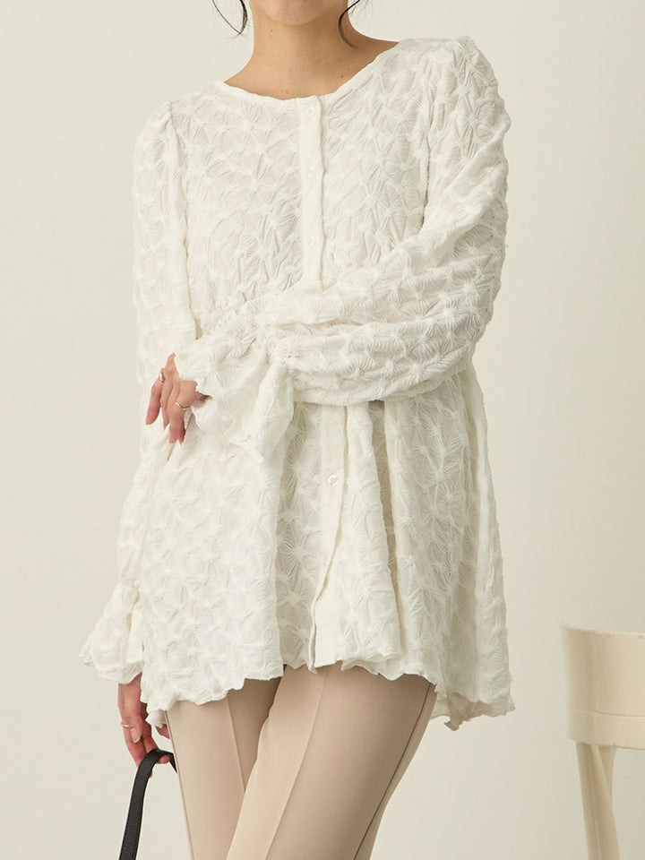 [Maternity/Nursing Wear] Candy Sleeve 2-Way Blouse Lace