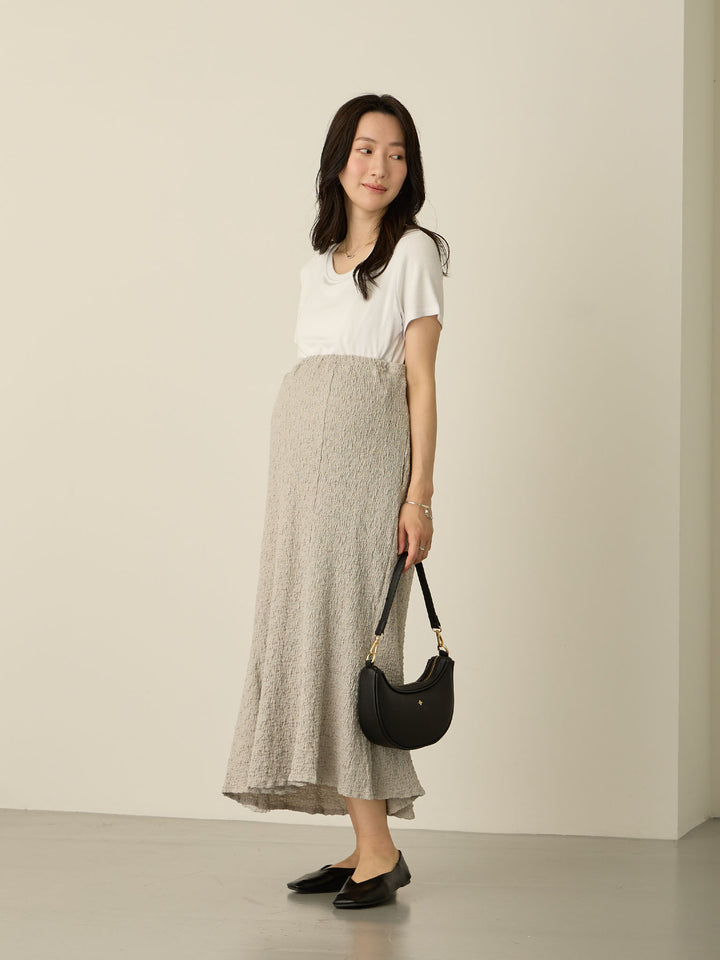 [Maternity/Postpartum] Stretch Mermaid Skirt Gray