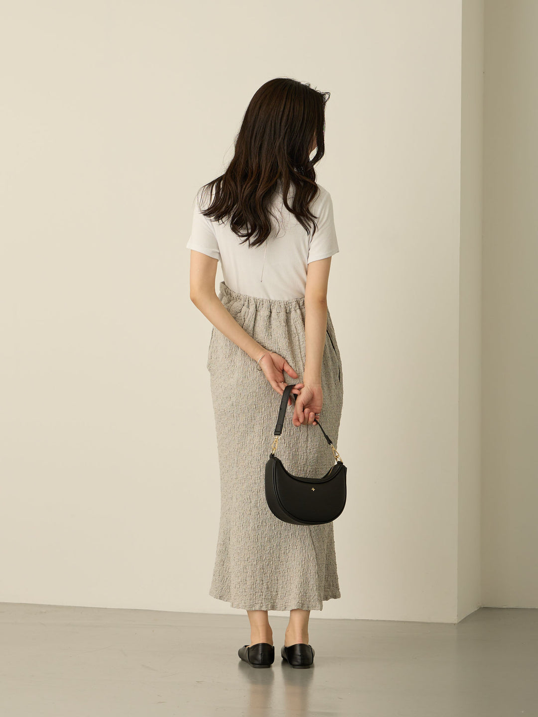 [Maternity/Postpartum] Stretch Mermaid Skirt Gray