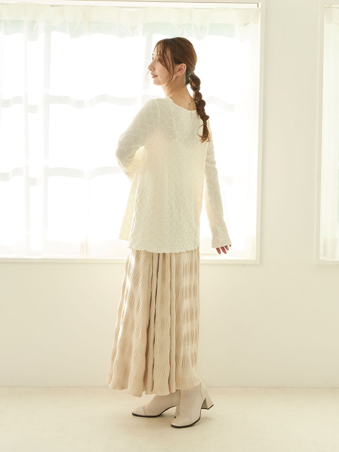 [Maternity/Nursing Wear] Mellow Design Top Ivory