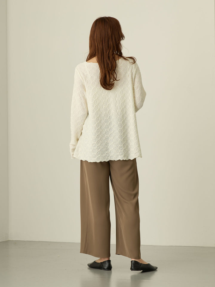 [Maternity/Postpartum] Waist shirred pants Brown