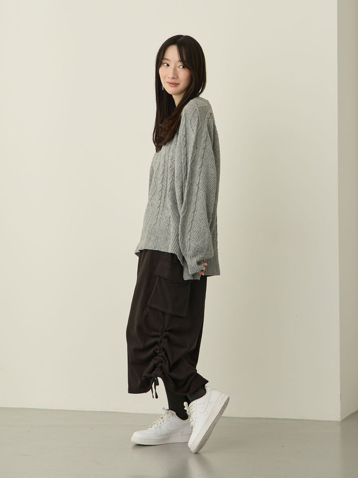 [Maternity/Postpartum] Fleece Cargo Skirt Black