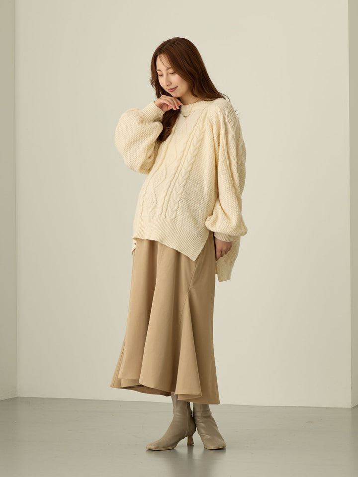 【マタニティ・産後】マーメイドスカート Beige