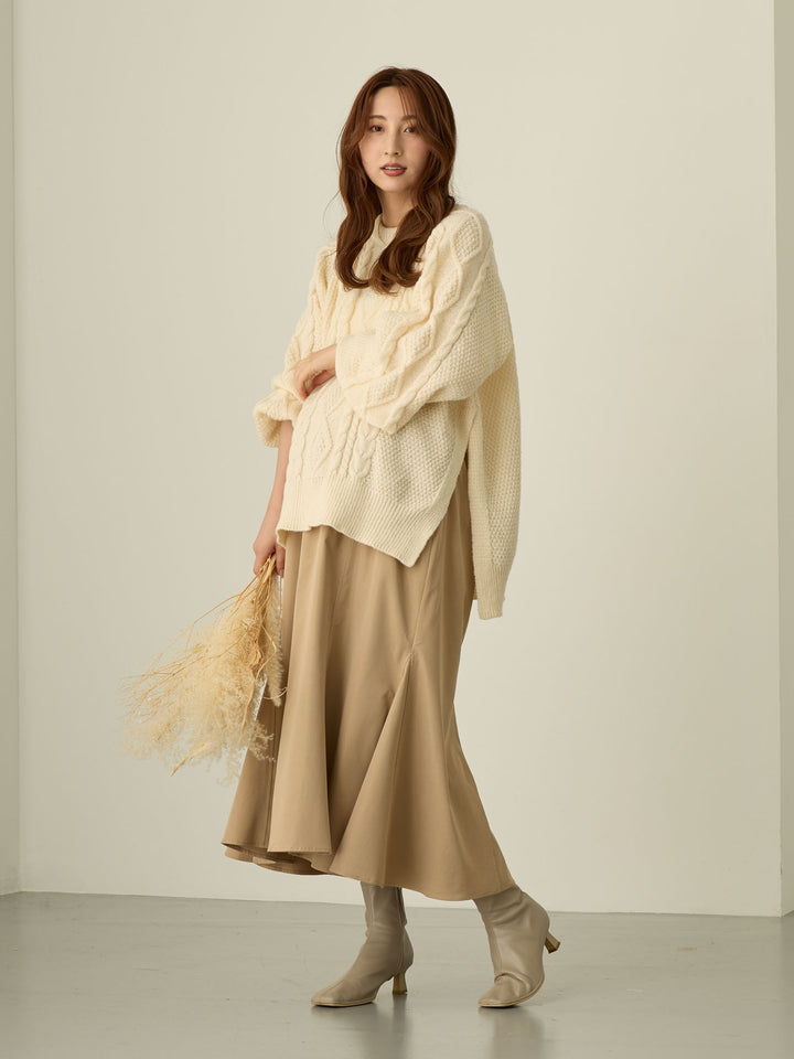 【マタニティ・産後】マーメイドスカート Beige