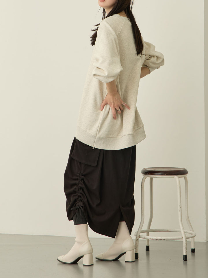 [Maternity/Postpartum] Fleece Cargo Skirt Black