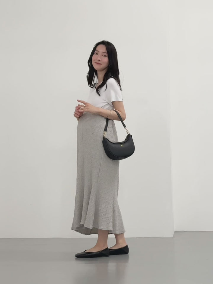[Maternity/Postpartum] Stretch Mermaid Skirt Gray